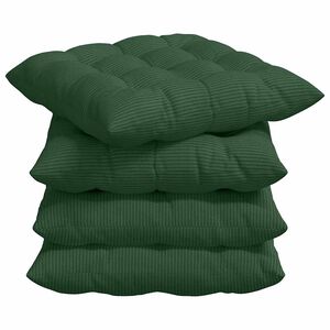 vidaXL Cuscini per Seduta 4 pcs Verde Scuro 40 x 40 x 6 cm