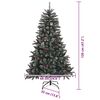 vidaXL Albero di Natale artificiale con 150 LED Verde 68 x 68 x 120 cm