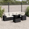 vidaXL Set Divano da Giardino 6 pz con Cuscini Nero in Polyrattan