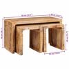 vidaXL Tavolo Nesting 3 pcs Marrone Legno di mango massello