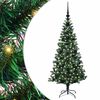 vidaXL Albero di Natale artificiale con luci integrate Verde 120 cm