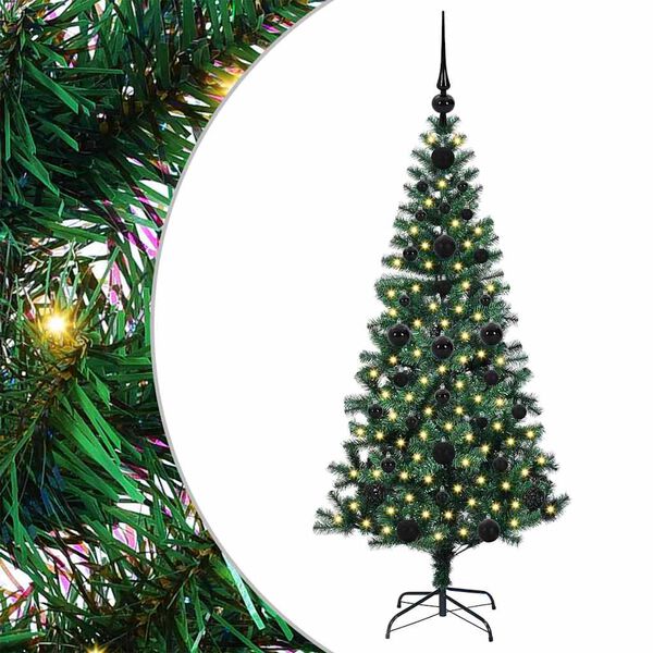 vidaXL Albero di Natale artificiale con luci integrate Verde 120 cm