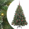 vidaXL Albero di Natale artificiale con 150 LED Verde 120 cm PE e PVC