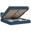 vidaXL Letto ottomano con materasso Blu 180 x 200 cm Tessuto