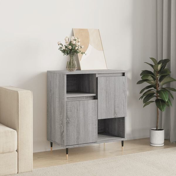 vidaXL Credenza Grigio Sonoma 60x35x70 cm in Legno Multistrato