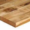 vidaXL Piano Tavolo Bordi Vivi 80x60x2,5cm Legno Massello Mango Grezzo