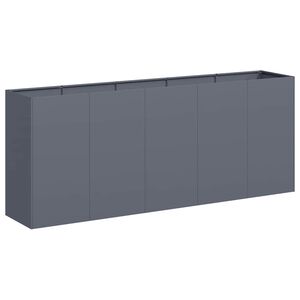 vidaXL Fioriera Antracite 200x40x80 cm in Acciaio Laminato a Freddo