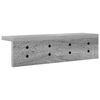vidaXL Appendiabiti a muro Grigio Sonoma 40 x 10,5 x 10,5 cm