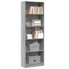 vidaXL Libreria Grigio Sonoma 60x24x176 cm in Legno Multistrato
