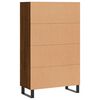 vidaXL Credenza Rovere Marrone 69,5x31x115 cm in Legno Multistrato