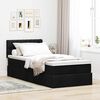 vidaXL Struttura Letto Pouf con Materasso Nero 80x200 cm in Tessuto
