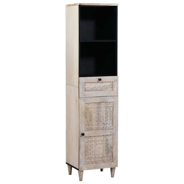 vidaXL Mobile da Bagno Bianco 38 x 33 x 160 cm Legno multistrato