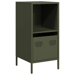 vidaXL Credenza Verde Oliva 35x39x73,5 cm in Acciaio Laminato a Freddo