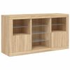 vidaXL Credenza con Luci LED Rovere Sonoma 123x37x67 cm