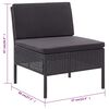 vidaXL Set Divani da Giardino 3 pz con Cuscini in Polyrattan Nero
