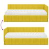 vidaXL Struttura Letto Angolare con Materasso 2 pcs Giallo Velluto