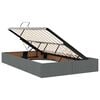 vidaXL Letto con contenitore e materasso Grigio scuro 120 x 190 cm