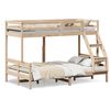 vidaXL Letto a Castello 80x200/120x200 cm in Legno Massello di Pino