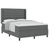 vidaXL Letto a molle con materasso Grigio scuro 190 x 140 cm Tessuto
