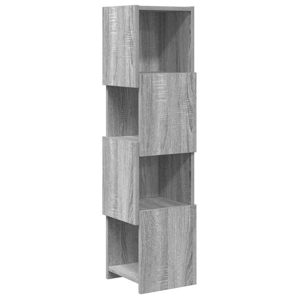 vidaXL Mobile angolare Grigio Sonoma 25,5x25x102cm Legno multistrato