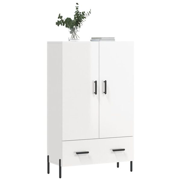 vidaXL Credenza Bianco Lucido 69,5x31x115 cm in Legno Multistrato