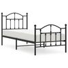 vidaXL Giroletto con Testiera e Pediera Metallo Nero 80x200 cm