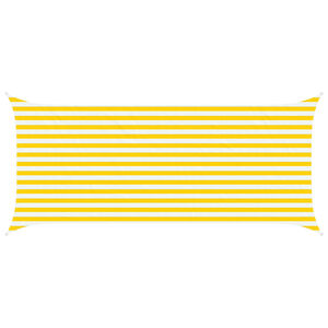 vidaXL Vela da ombra solare Giallo e Bianco 4,5 x 2 m