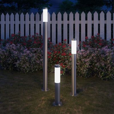 Lampione Medio Senza Fonte Luminosa Da Giardino Tokyo H110 Cm, E27 In Inox Antraciteintec 87030167 - Foto 9