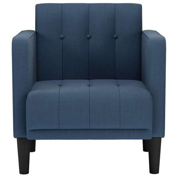 vidaXL Divano Sedia con Braccioli Blu 53 cm in Tessuto