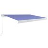 vidaXL Tenda a Cassonetto Manuale 300x250 cm Blu e Bianca