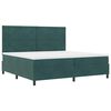 vidaXL Letto a molle con materasso Verde Scuro 200 x 200 cm Tessuto