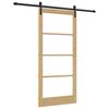 vidaXL Porta scorrevole ORKDAL Naturale e Nero 93 x 202 cm