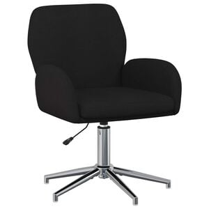 vidaXL Sedia da scrivania girevole 54 x 58 x 90 cm Nero Tessuto