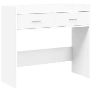 vidaXL Tavolo consolle Bianco 90 x 35 x 80 cm Legno ingegnerizzato