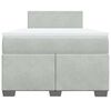 vidaXL Giroletto a Molle con Materasso Grigio Chiaro 120x200cm Velluto