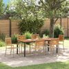 vidaXL Set da Pranzo per Giardino 7 pcs Beige e Marrone polyrattan