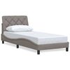vidaXL Giroletto senza Materasso Tortora 80x200 cm Tessuto