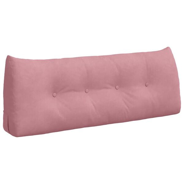 vidaXL Cuscino per Schiena Rosa 120 x 24 x 50 cm Velluto
