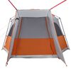 vidaXL Tenda da Campeggio 4 Persone Grigio e Arancione Impermeabile