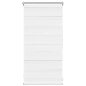 vidaXL Tenda a rullo zebra 40,9x100 cm Tessuto Larghezza 36,7 cm bianco
