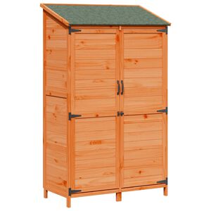 vidaXL Capanno da Giardino con tetto Marrone 106,5 x 56 x 176 cm
