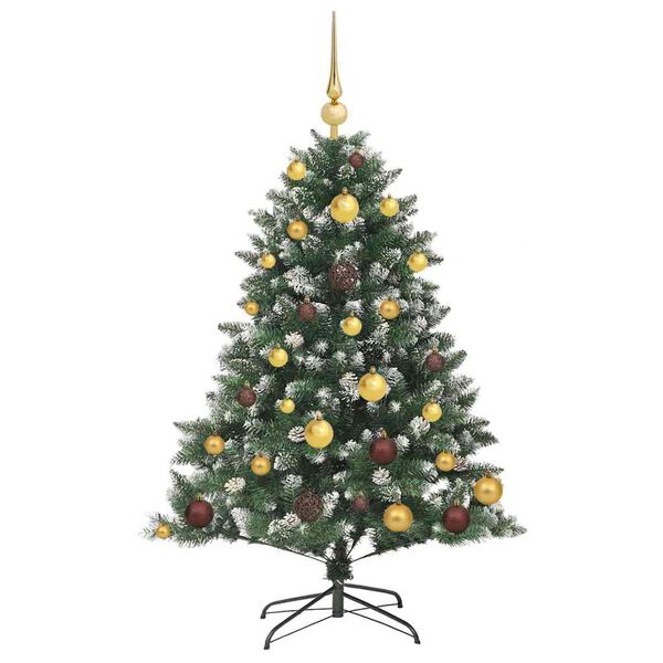 vidaXL Albero di Natale artificiale con 150 LED Verde 120 cm