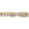 vidaXL Set di divani da esterno con cuscino 9 pcs Naturale e Beige