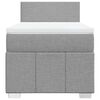 vidaXL Giroletto a Molle con Materasso Grigio Chiaro 80x200 cm Tessuto