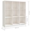vidaXL Libreria/Divisorio Bianco 104x33,5x110 cm in Massello di Pino