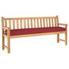 vidaXL Set di Cuscini per Pallet 2 pcs Rosso Vino 200 x 40 x 8 cm