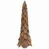 vidaXL Albero di Natale Marrone 110 cm Legno massello di teak
