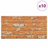 vidaXL Pannelli Murali 3D con Design Mattoni Marrone Chiaro 10 pz EPS