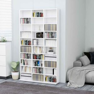 vidaXL Armadietto TV Bianco 102x23x177,5 cm in Legno Multistrato