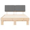 vidaXL Letto con Testiera Rivestita Grigio chiaro 120 x 190 cm
